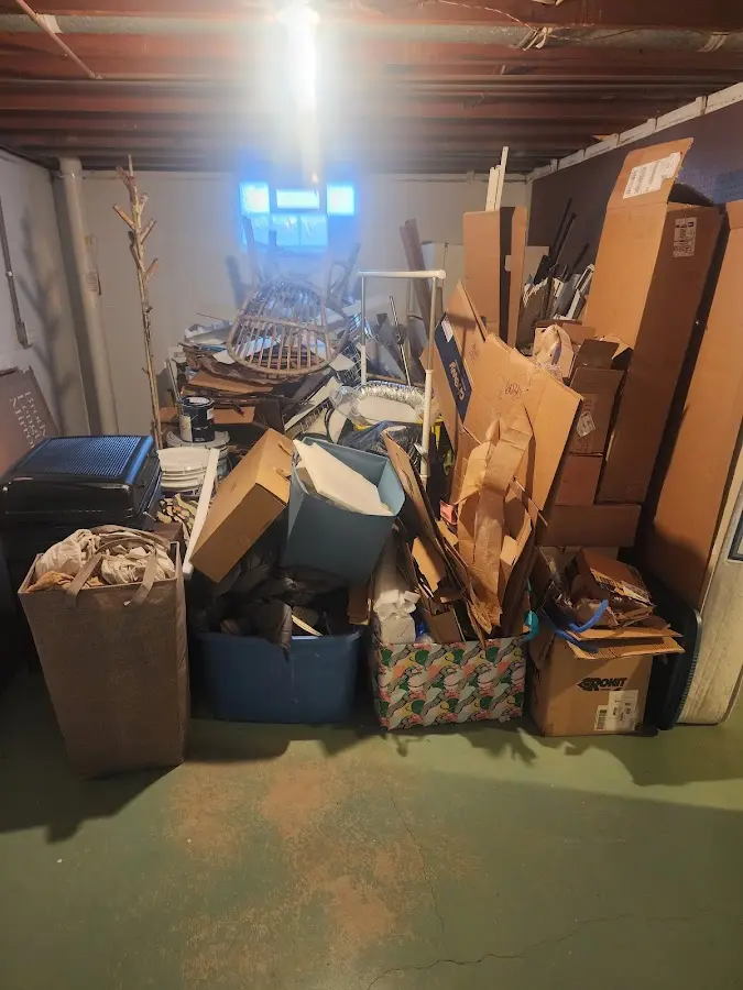 Roll-off dumpster container at job site for 20 Yard Dumpster Rental in Kensington